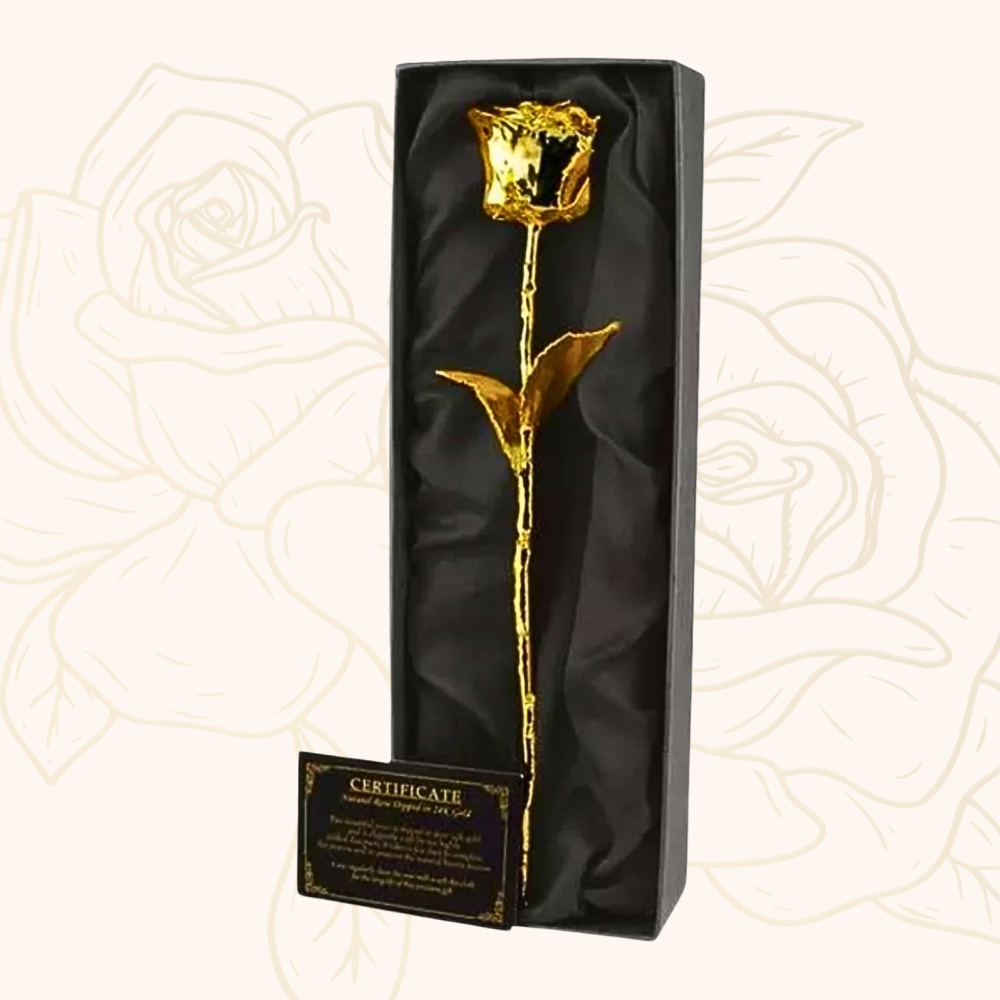 Genuine 24k gold-plated rose